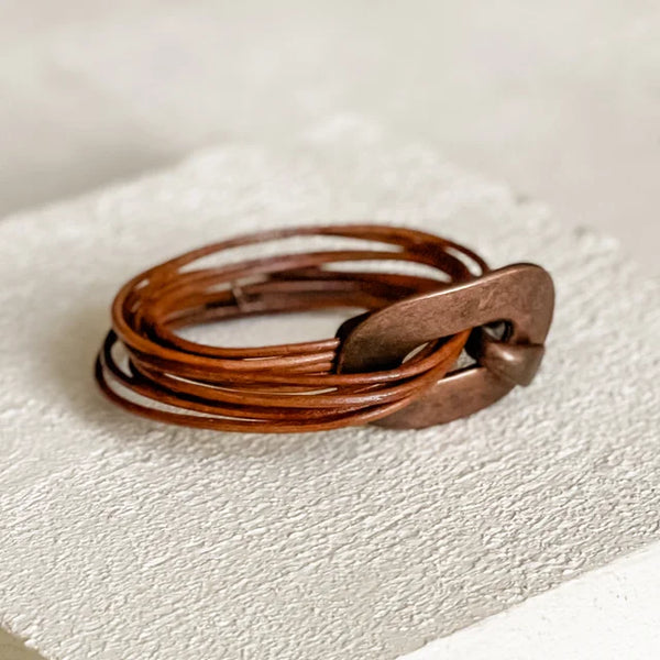 Playing Hooky Bracelet | Whiskey Brown | Copper