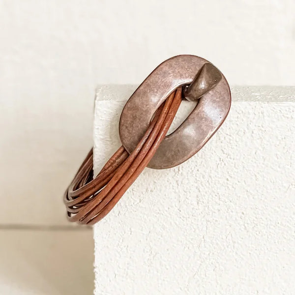 Playing Hooky Bracelet | Whiskey Brown | Copper