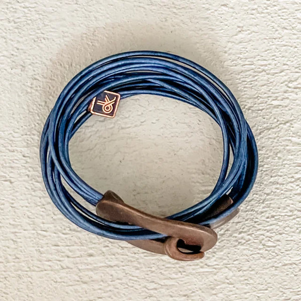 Playing Hooky Bracelet | Metallic Blue | Copper