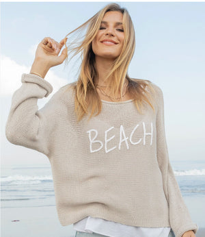 Beach Top Cotton | Khaki/Breaker White