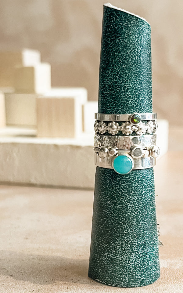 Sterling Silver River Rock Stacking Ring
