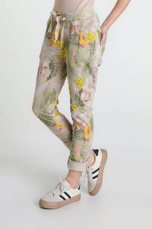 Collins Starfruit Stretch Tie Waist Pant (PL160Z): 250 Beige / One Size