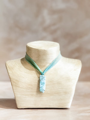 Larimar Ribbon Necklace No. 3