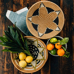 Boutique Vestine Green Woven Bowls: Vestine Green | Small | 7"