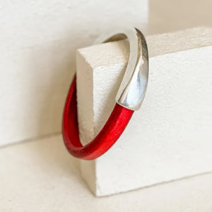 The Breakaway Bracelet / Red / Silver