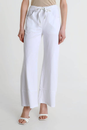 Aditya Flared Leg Pull-on Pant (PC105): 100 White / One Size