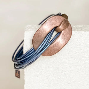 Playing Hooky Bracelet | Metallic Blue | Copper