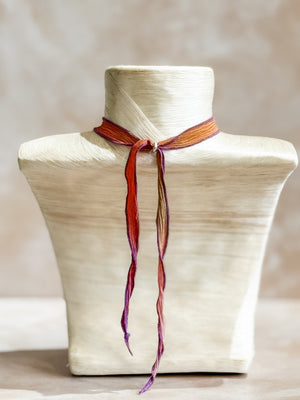 Amethyst Geode Silk Adjustable Necklace No.2