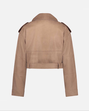 Marlin Leather Jacket | Camel