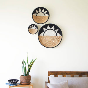Zubita Woven Bowls: Black | Small | 7"
