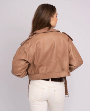Marlin Leather Jacket | Camel