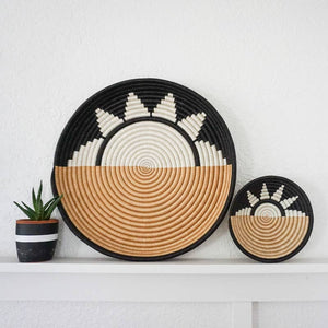 Zubita Woven Bowls: Black | Medium | 12'