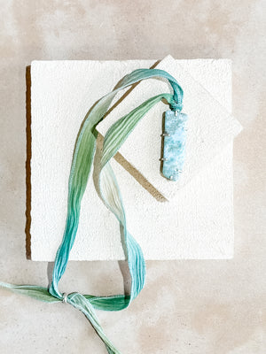 Larimar Ribbon Necklace No. 3