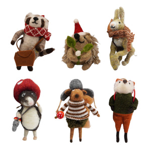Felt Winter Woodland Animal Ornaments