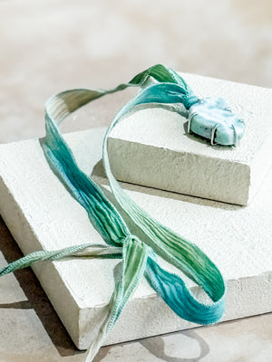 Larimar Ribbon Necklace No. 2
