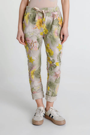 Collins Starfruit Stretch Tie Waist Pant (PL160Z): 250 Beige / One Size