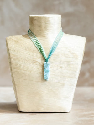 Larimar Ribbon Necklace No. 3