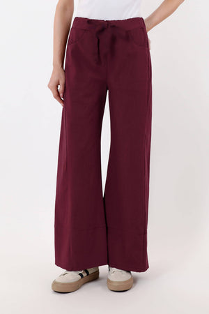 Aditya Flared Leg Pull-on Pant (PC105): 602 Burgundy / One Size