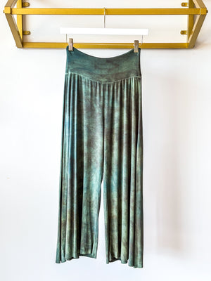 Gia Gaucho Flare Pant | Hand Dyed Blue