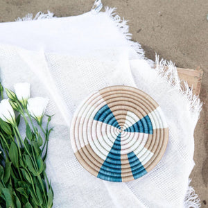 Prism Woven Bowls: Light Pink & Teal | Small | 7"