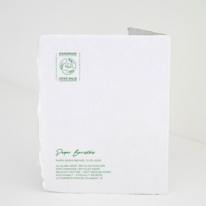 So Appreciated | Eco-Friendly Thank You Greeting Card: Flat A2 Greeting Card. Blank on Back.