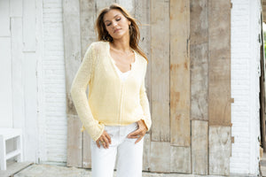 Julianna Crop Cotton Sweater | Sunlight