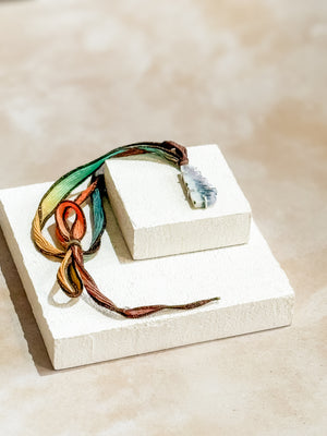 Amethyst Geode Silk Adjustable Necklace No.4