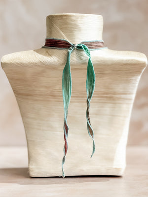 Amethyst Geode Silk Adjustable Necklace No.5