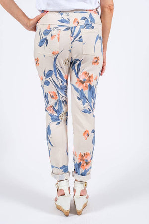 Roseann Floral Print Pant | Beige