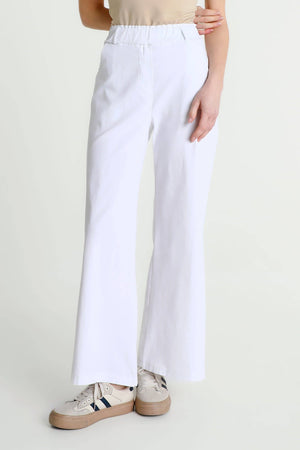 Hera Flared Leg Pull-on Pant (PL406): 100 White / One Size