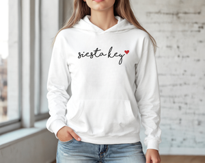 Custom Local Script Graphic Hoodie | M | NAVY W/WHITE INK WHITE HEART