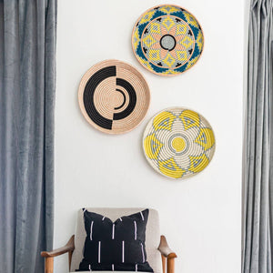 Modern Brights Woven Wall Hanging – Trio Blush | 18"