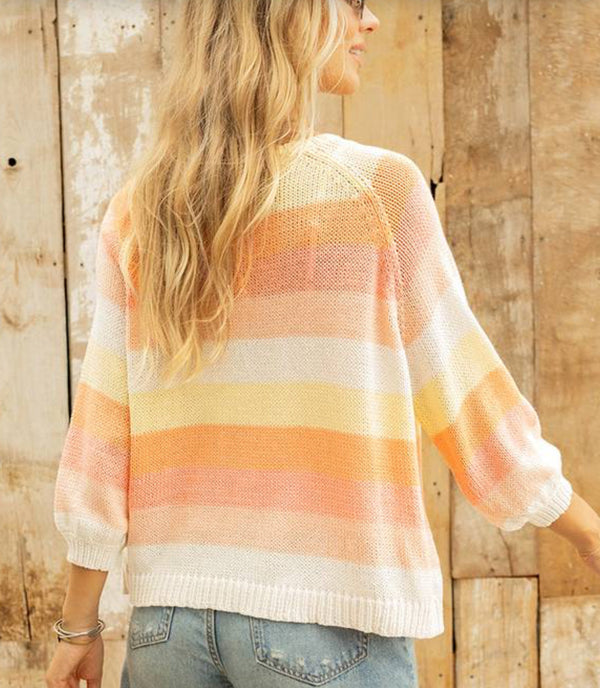 Venezia Striped Raglan | Sunlight Multi