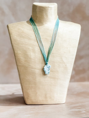 Larimar Ribbon Necklace No. 2