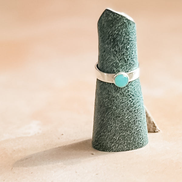 Sterling Silver Amazonite Stacking Ring