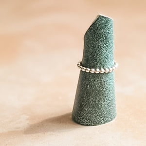 Sterling Silver Beaded Stacking Ring