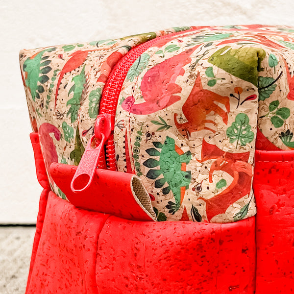 Cork Toiletry/Dopp Kit | Dinosaur/Natural