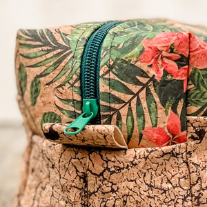 Cork Toiletry Kit/Dopp Kit | Plumeria/Crackle