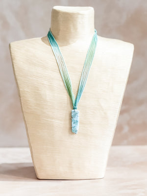 Larimar Ribbon Necklace No. 3