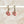 Dusty Rose Ceramic Wafer Hoop Earrings