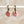 Dusty Rose Ceramic Wafer Hoop Earrings