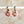Dusty Rose Ceramic Wafer Hoop Earrings