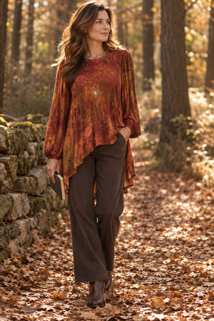 Sonnet | Poet Flutter L/S Blouse | In the Woods without a Watch on an Autumn Day