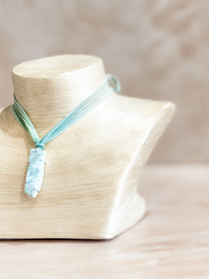 Larimar Ribbon Necklace No. 3