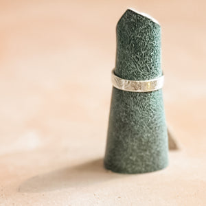 Sterling Silver Hammered Stacking Ring
