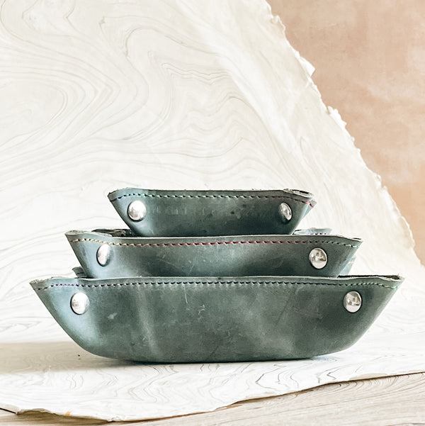 Handmade Leather Valets (set of 3)