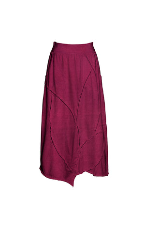 Cynthia Ashby Jade Asymmetrical Cotton Skirt | Hibiscus