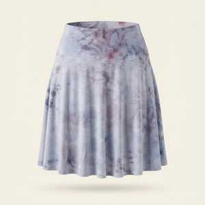 Joanie Skort in Whisper, soft lavender bamboo blend skort with built-in shorts made in USA.