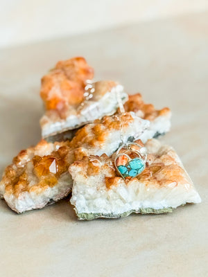 Sunrise Kingman Turquoise Heart with Cloud Cabochon No. 1