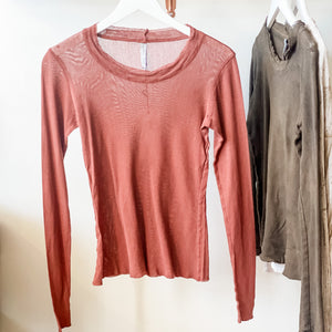 L/S Cotton Mesh Tee